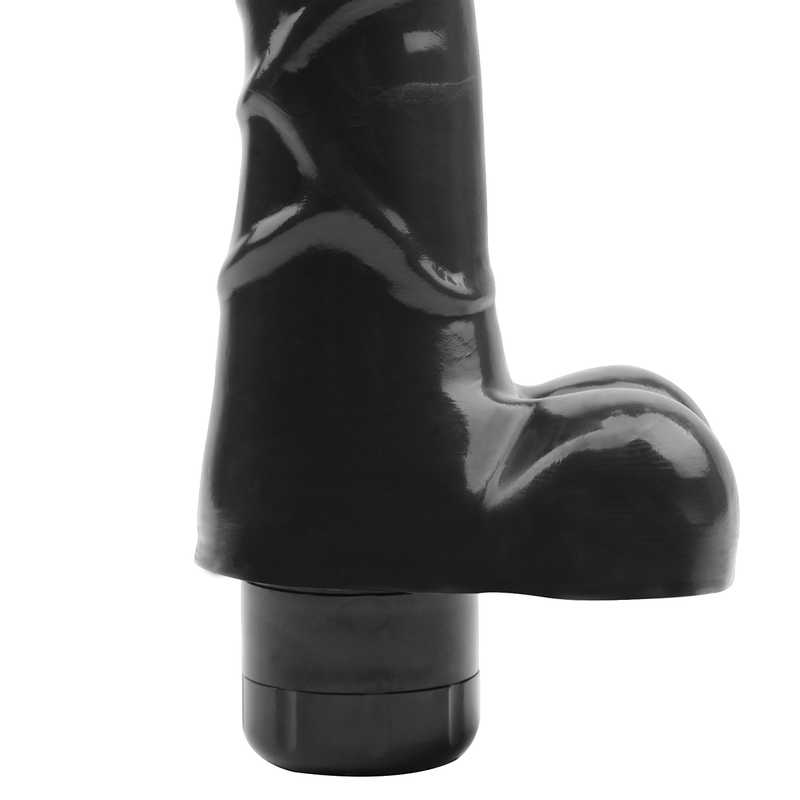 Vibrator Realist Verve Multispeed PVC Negru 20 cm