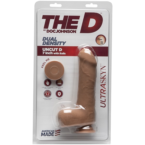 Dildo Realist Uncut D Dual Density Caramel 19 cm
