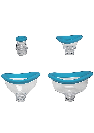 Pompa Bloom Intimate Body 4 Accesorii Vibrating&Sucking Alb/Albastru
