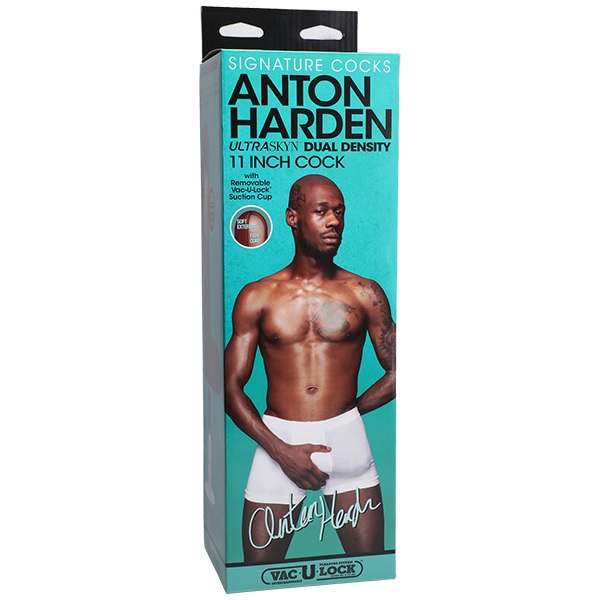 Dildo Realist Anton Harden Dual Density Ultraskyn Maro 29 cm
