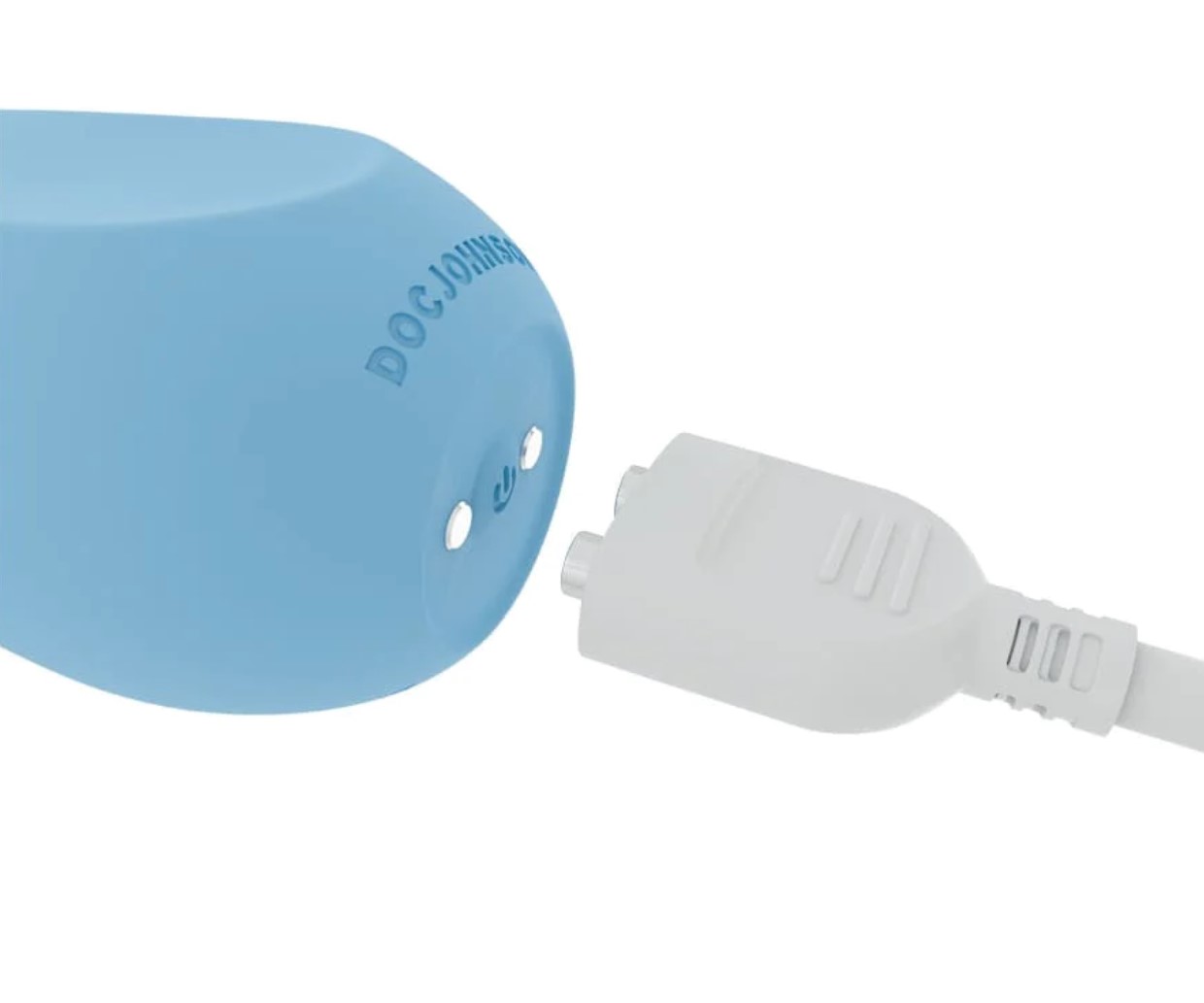 Vibrator Masaj Euphoria, 10 Moduri Vibratii, Silicon, USB, Albastru Deschis, 17.1 cm