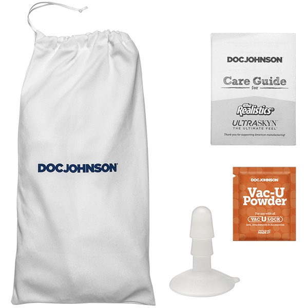 Dildo Realist Leo Vice, Ultraskyn, Dual Density, Vac-U-Lock, Caramel, 19.1 cm