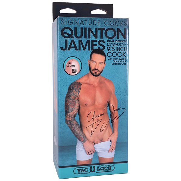 Dildo Realist Quinton James, Ultraskyn, Dual Density, Vac-U-Lock, Natural, 24.1 cm