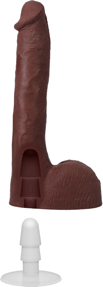 Dildo Realist Pressure, Ultraskyn, Dual Density, Vac-U-Lock, Maro, 25.4 cm