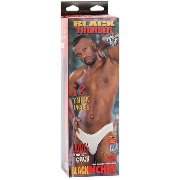 Dildo Realist Black Thunder FirmSkyn Vac-U-Lock 29 cm