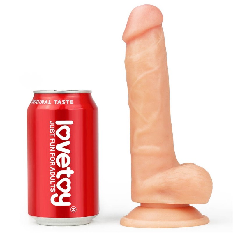 Dildo Realist cu Ventuza Ultra Soft Dude Natural 20.5 cm