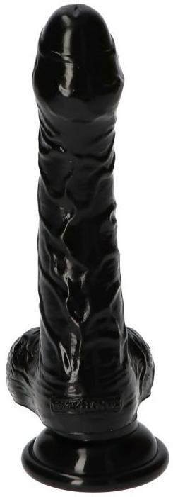 Dildo uncut Italian Cock negru 18 cm