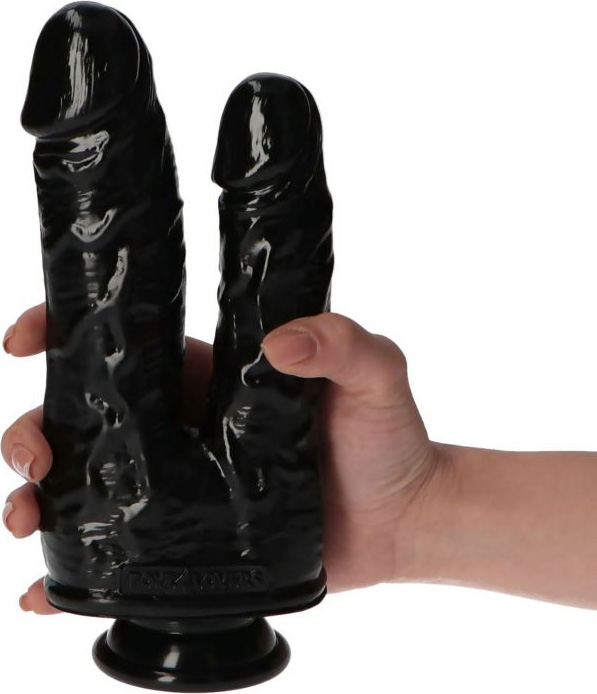 Dildo Dublu Italian Cock Black 21 cm