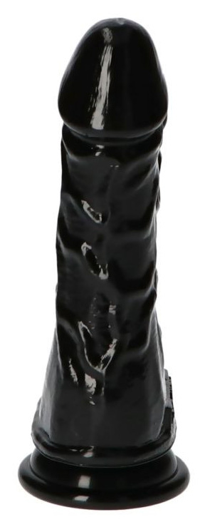 Dildo dublu Italian Cock negru 18 cm