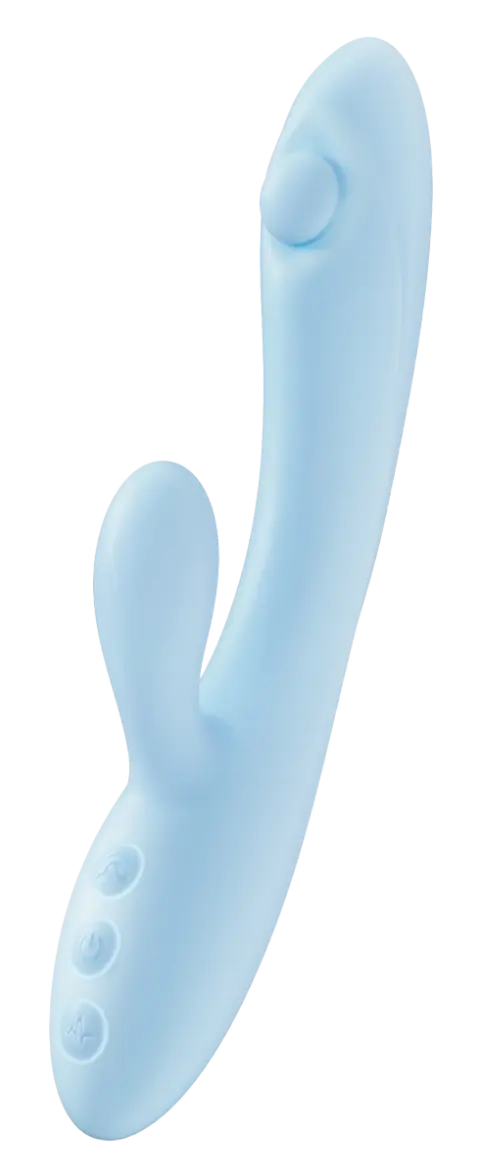 Vibrator Moondust Magic, 10 Moduri Vibratii, Silicon, USB, Albastru, 21 cm