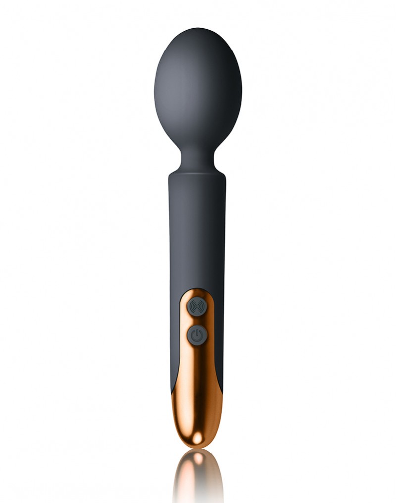 Vibrator Wand Oriel 10 Moduri Vibratii Silicon USB Negru 21.2 cm
