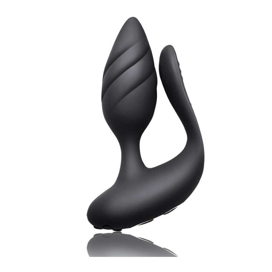 Vibrator Cuplu Cocktail Remote Control 10 Moduri Vibratii USB Silicon Negru