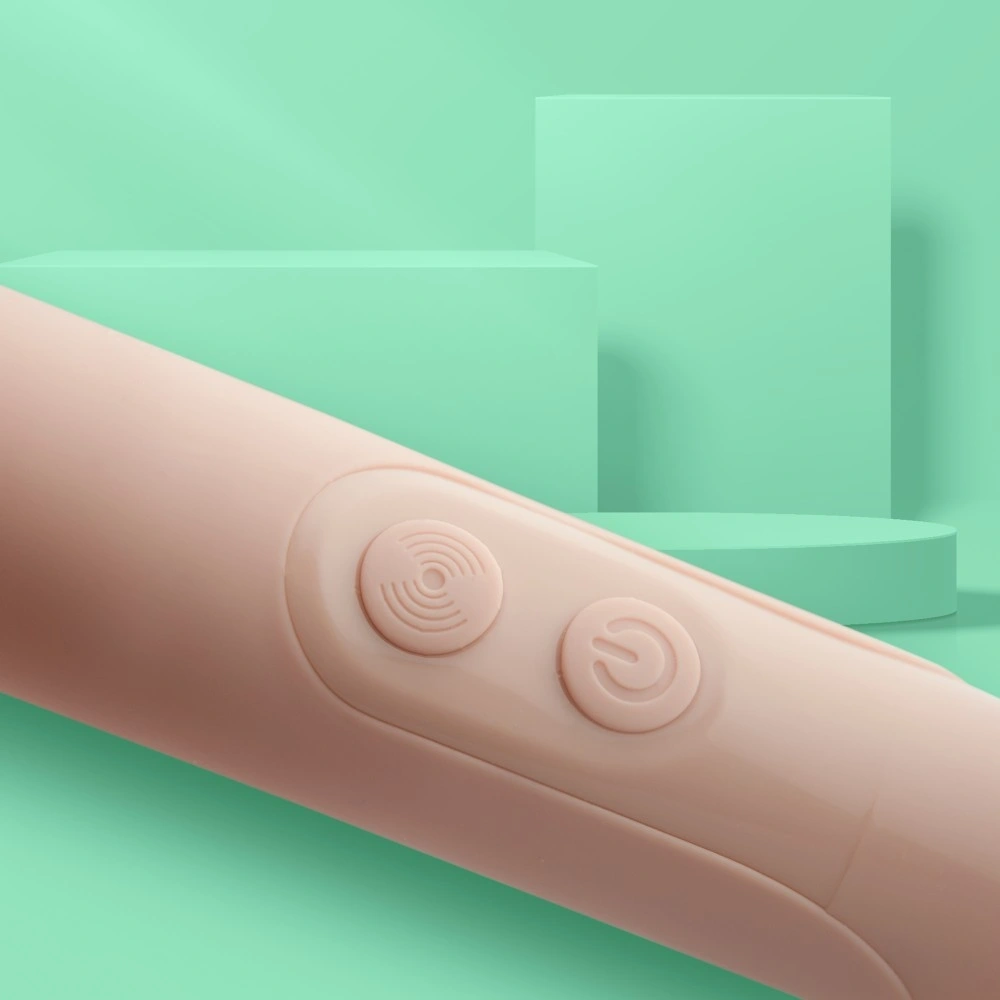 Vibrator Wand Take Me, 10 Moduri Vibratii, Silicon, Bej, 22.9 cm