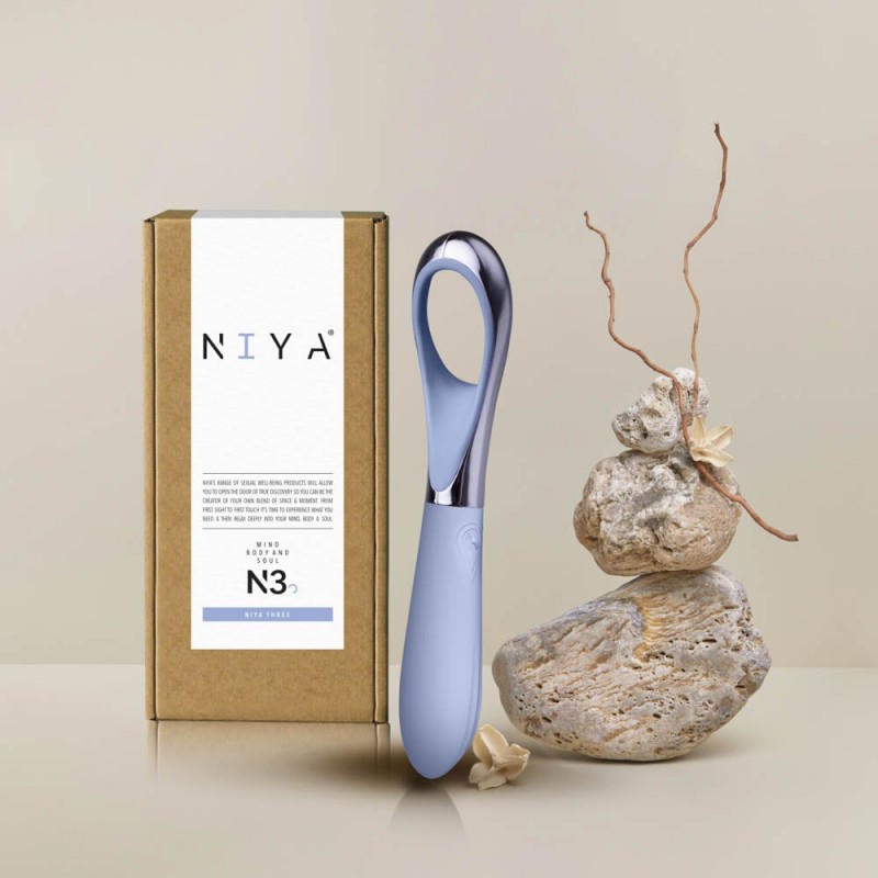 Stimulator Clitoris NIYA 3, 10 Moduri Vibratii, Silicon, USB, Mov, 16.8 cm