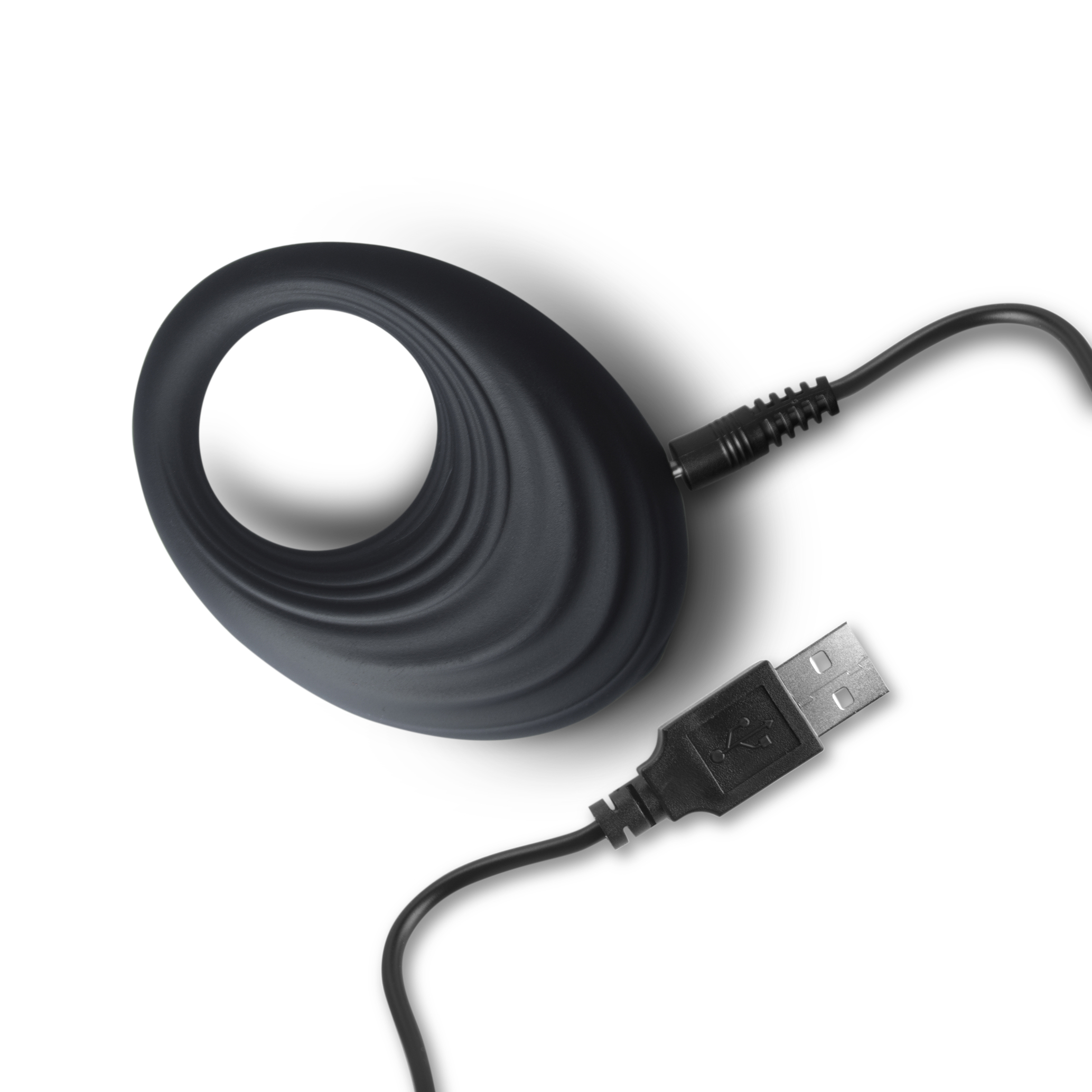 Inel de Penis Spire, 10 Moduri Vibratii, Silicon, USB, Negru