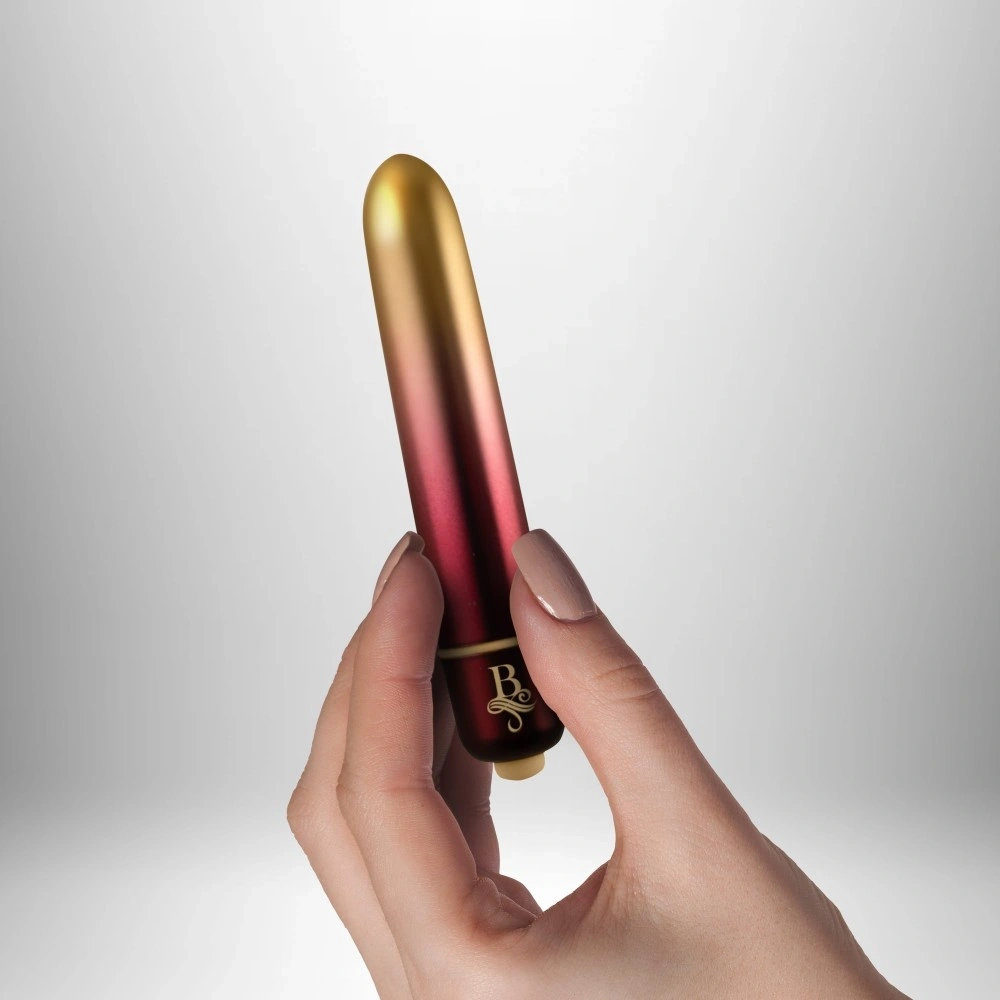 Vibrator Glont Boudoir Debutante, 10 Moduri Vibratii, Auriu, 9 cm