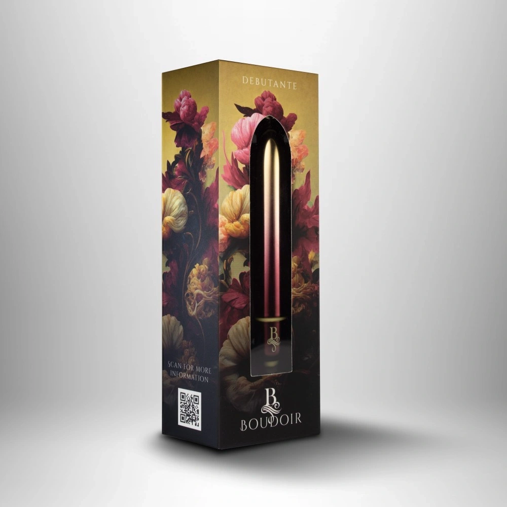 Vibrator Glont Boudoir Debutante, 10 Moduri Vibratii, Auriu, 9 cm
