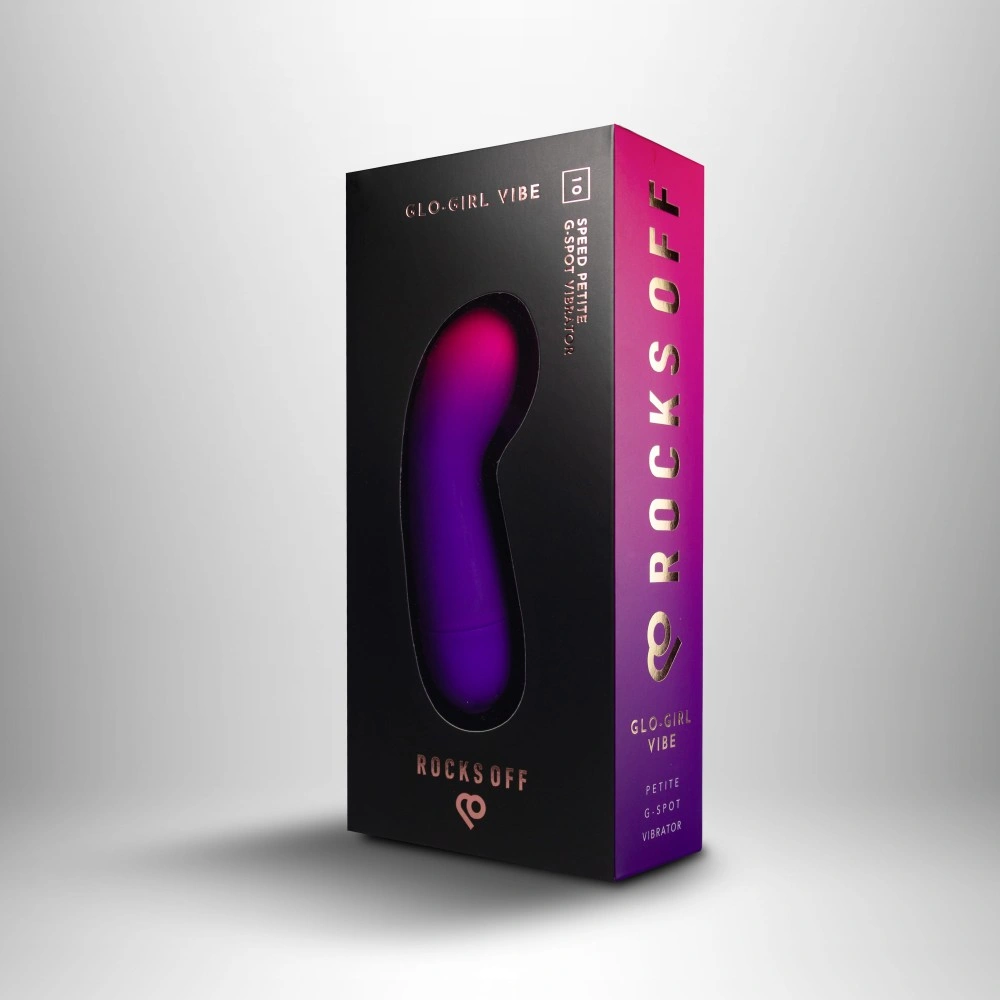 Vibrator Punctul G Glo-Girl, 10 Moduri Vibratii, ABS, Mov, 12 cm