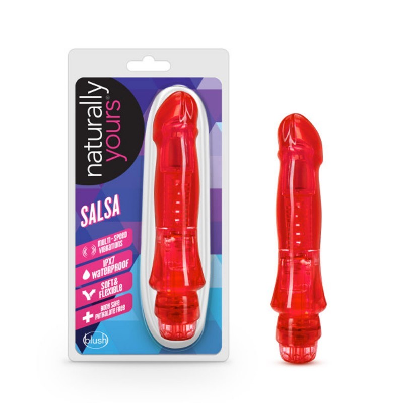 Vibrator Salsa Multispeed Naturally Yours Rosu 17 cm