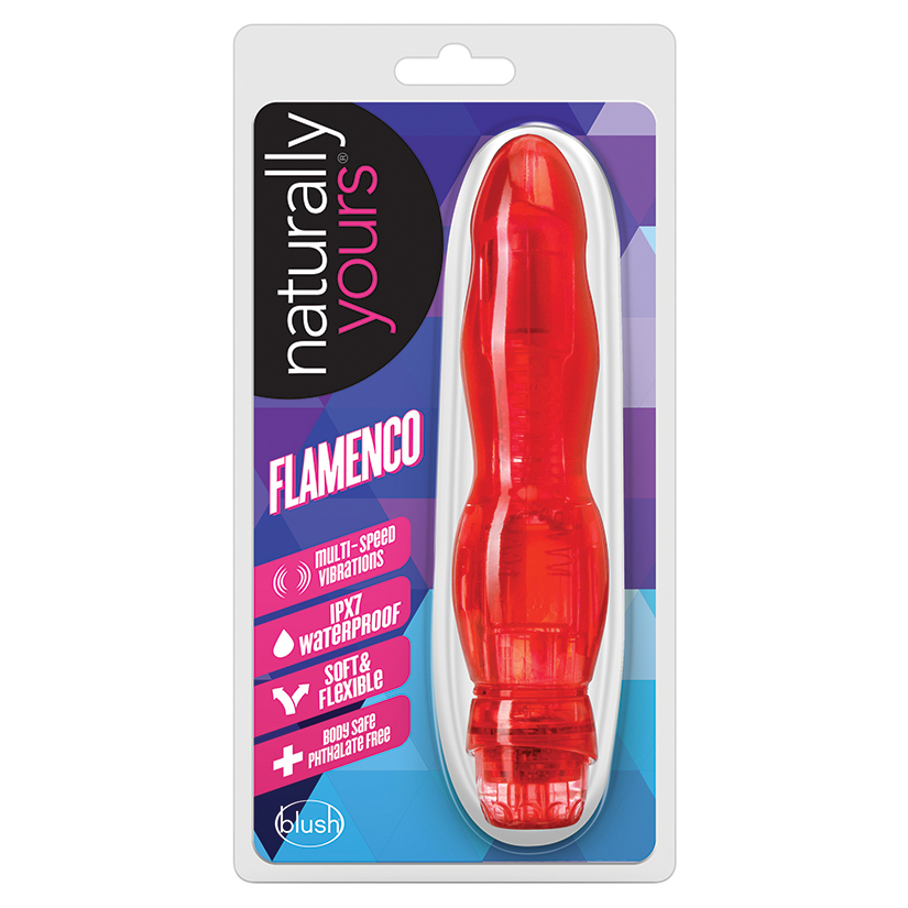 Vibrator Flamenco Multispeed Naturally Yours Rosu 17 cm