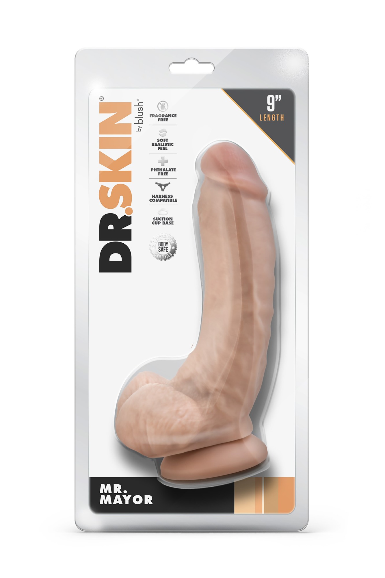 Dildo Realist Mr. Mayor, PVC, Natural, 22.8 cm