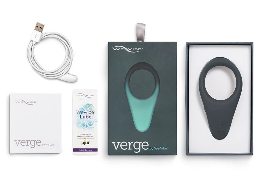 Inel Penis Verge, Silicon, Bluetooth, Free App, IPX 7, USB, Negru