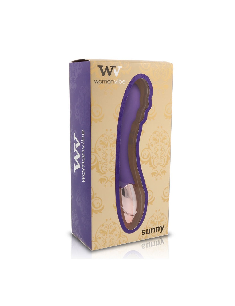 Vibrator Punctul G Sunny 10 Moduri Vibratii Silicon USB Mov/Auriu 19.7 cm