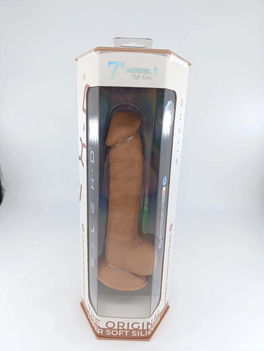 Dildo Thermo Reactive Silicon cu Memorie Dubla Densitate Natural 17.5 cm