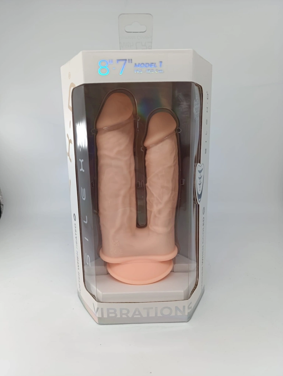 Vibrator Dublu Silicon cu Memorie Dubla Densitate, Remote Control, 10 Moduri Vibratii, Natural