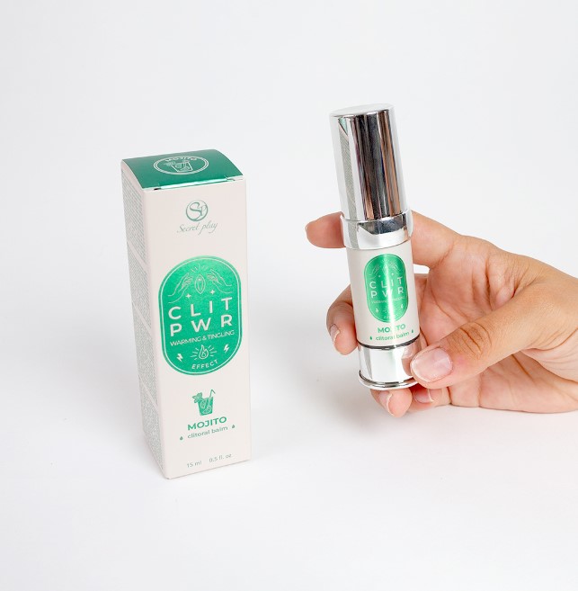 Balsam Stimulator pentru Clitoris Clit PWR cu Efect Vibrator si de Incalzire, Aroma Mojito, 15 ml