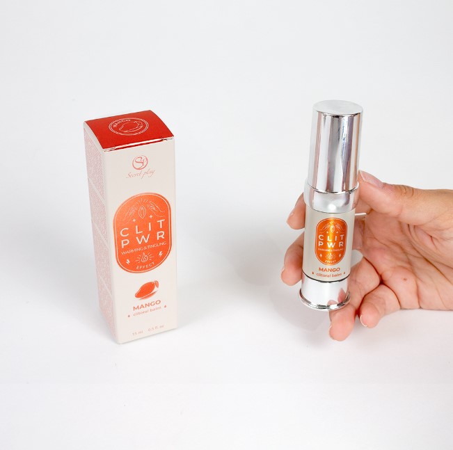 Balsam Stimulator pentru Clitoris Clit PWR cu Efect Vibrator si de Incalzire, Aroma Mango, 15 ml