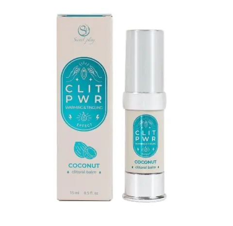 Balsam Stimulator pentru Clitoris Clit PWR cu Efect Vibrator si de Incalzire, Aroma Cocos, 15 ml