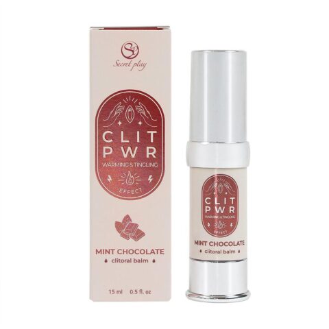 Balsam Stimulator pentru Clitoris Clit PWR cu Efect Vibrator si de Incalzire, Aroma Ciocolata cu Menta, 15 ml