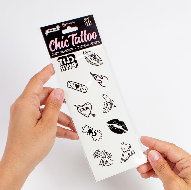 Set 10 Tatuaje Temporare Candy Collection, Negru