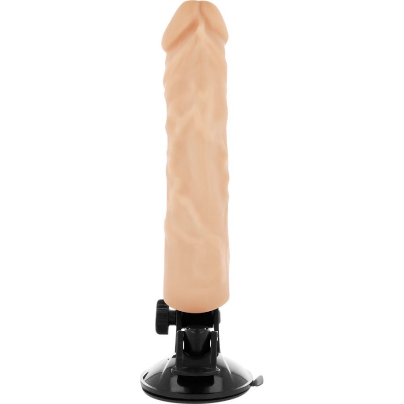 Vibrator Realist Base Cock cu Suport Handsfree si Prelungitor Penis Vibratii Multispeed Natural 21 cm