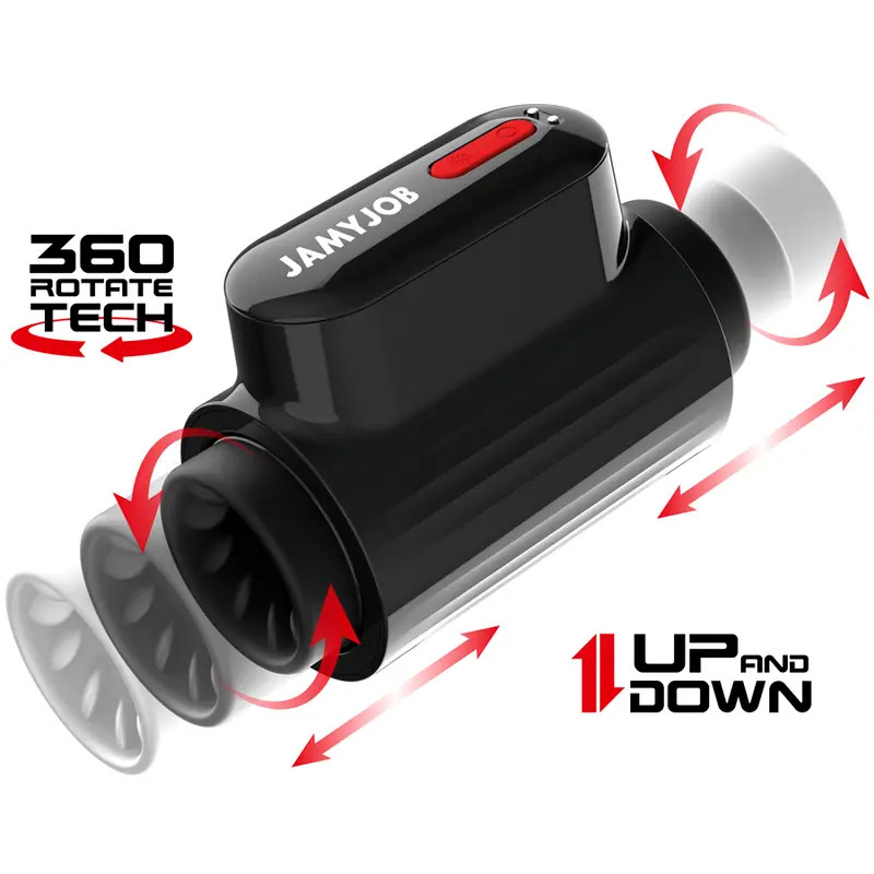 Masturbator Vortex, 10 Moduri Impingere si Rotatii, USB, Negru