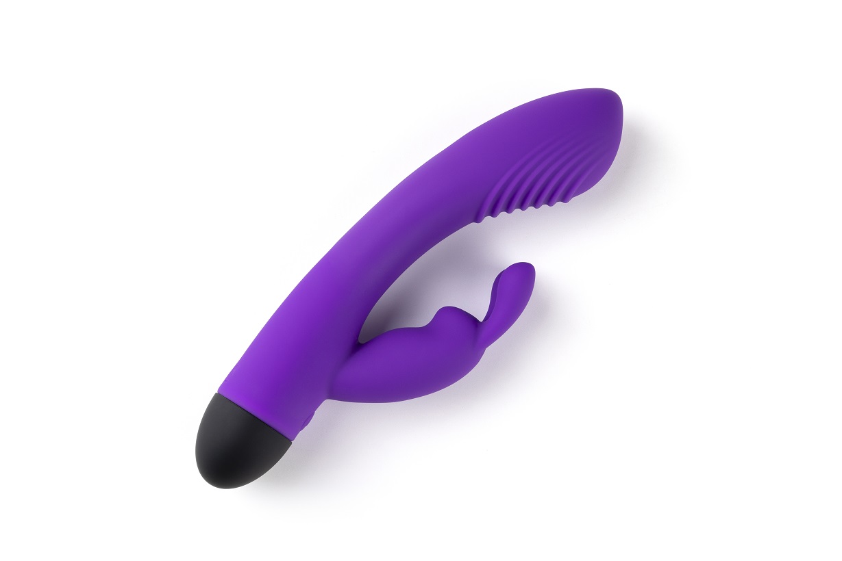 Vibrator Iepuras V6, 7 Moduri Vibratii, 4 Viteze, Silicon, USB, Mov, 19 cm