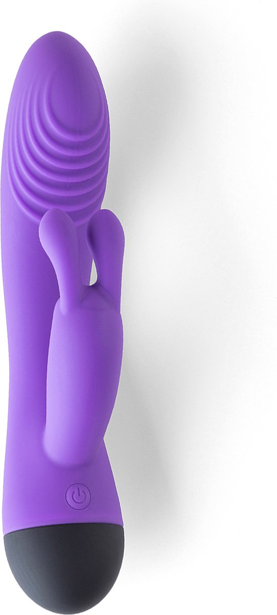 Vibrator Iepuras V6, 7 Moduri Vibratii, 4 Viteze, Silicon, USB, Mov, 19 cm