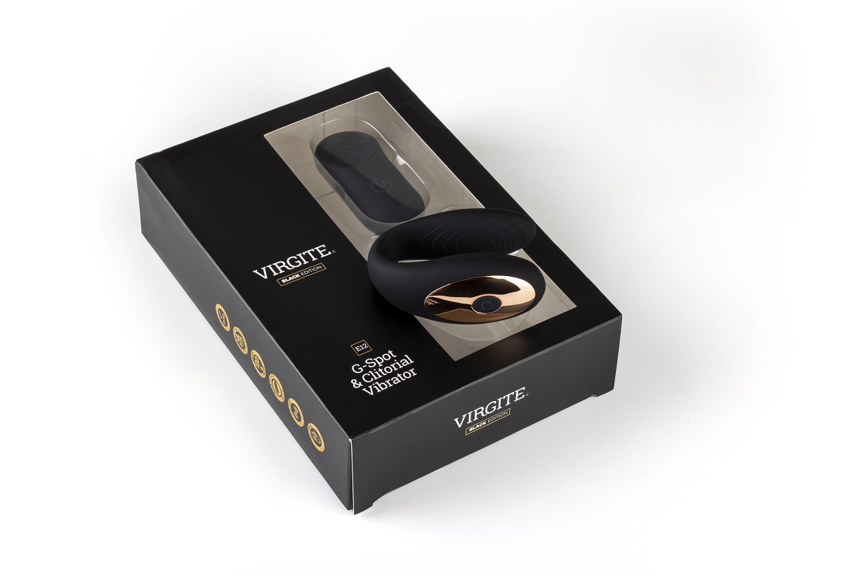 Vibrator Dublu E12, 7 Moduri Vibratii, 4 Viteze, Remote Control, Silicon, USB, Negru
