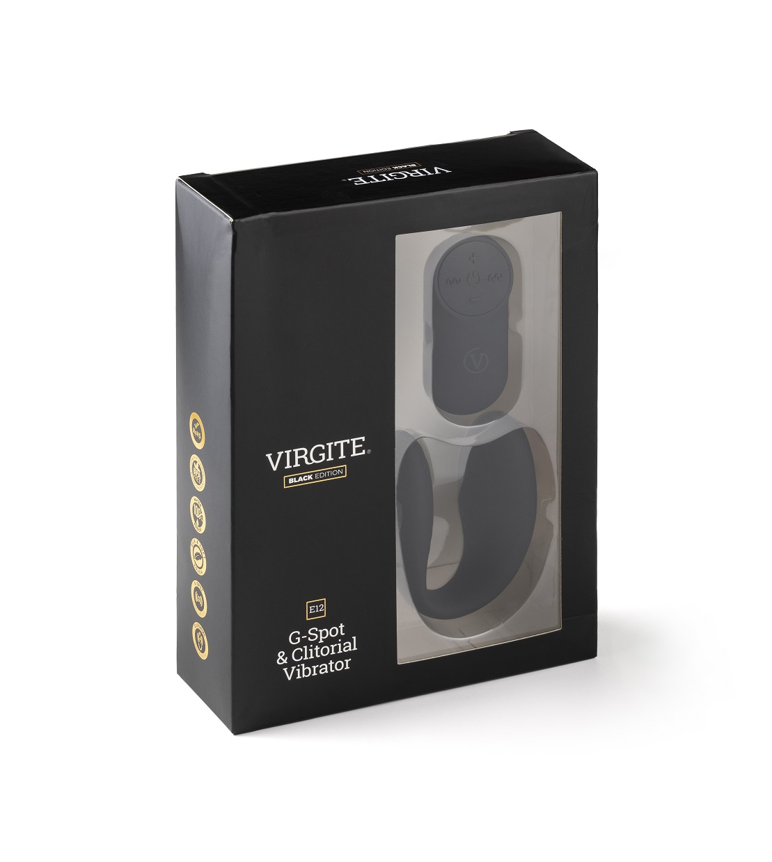 Vibrator Dublu E12, 7 Moduri Vibratii, 4 Viteze, Remote Control, Silicon, USB, Negru