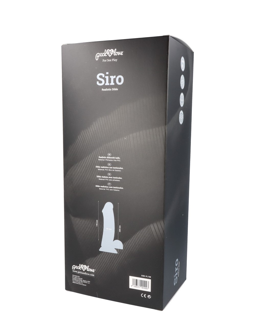Dildo Realist Siro, PVC, Natural, 23 cm