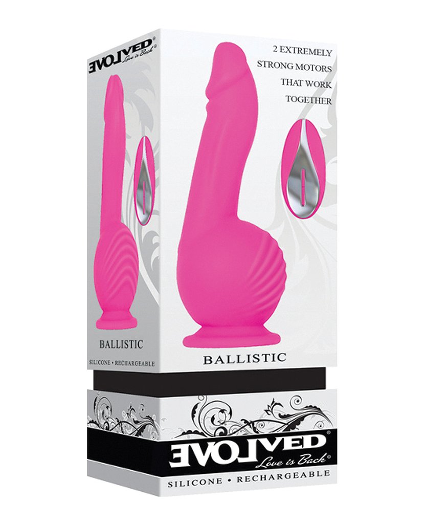 Vibrator Realist Ballistic Remote Control Strong Vibrations Silicon Roz 18.5 cm