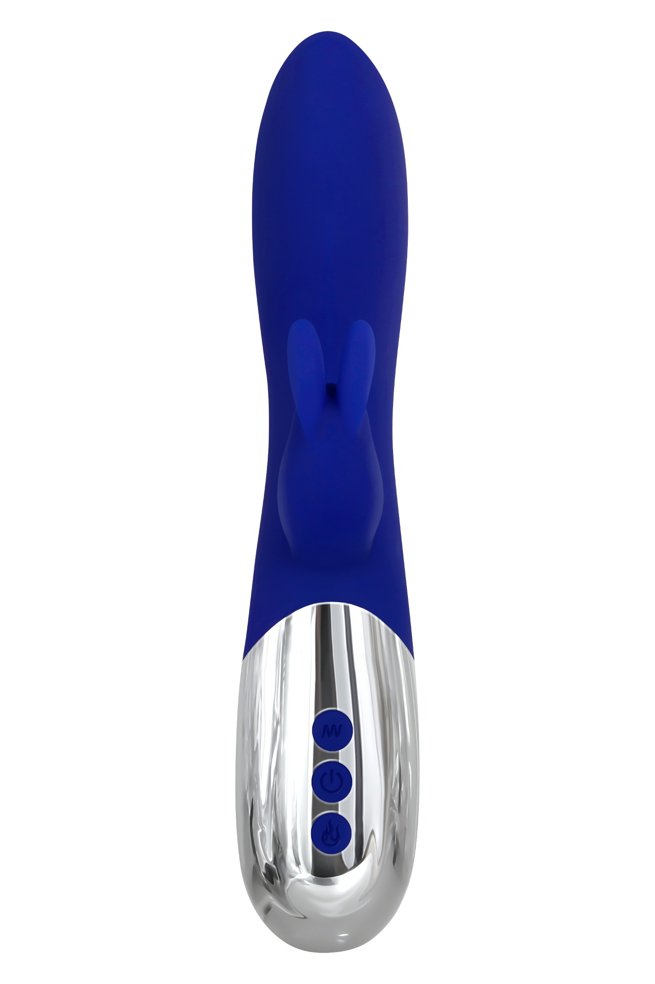 Vibrator Royal Rabbit Warming, 10 Moduri Vibratii, Silicon, USB, Albastru, 19.6 cm