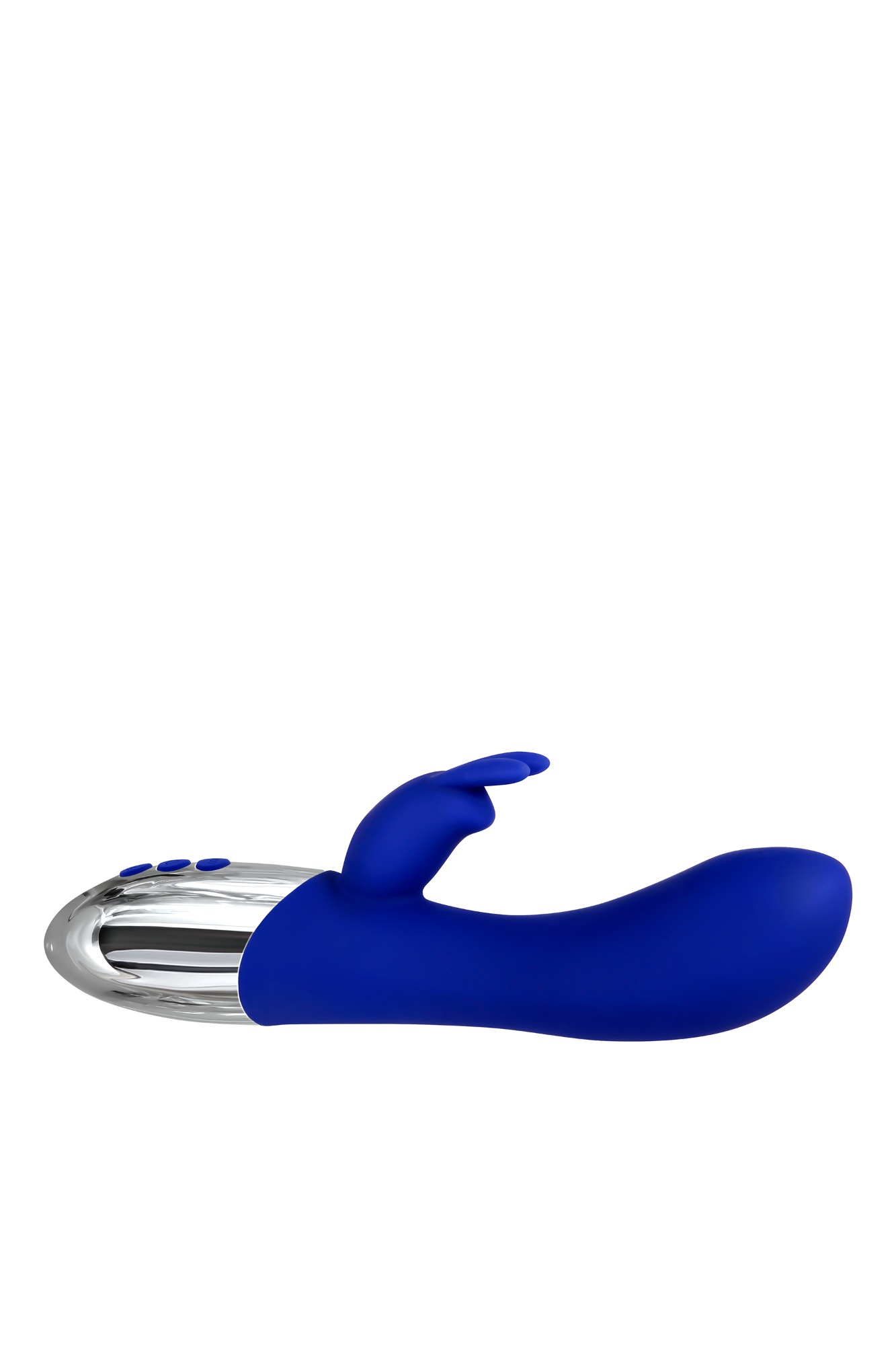 Vibrator Royal Rabbit Warming, 10 Moduri Vibratii, Silicon, USB, Albastru, 19.6 cm