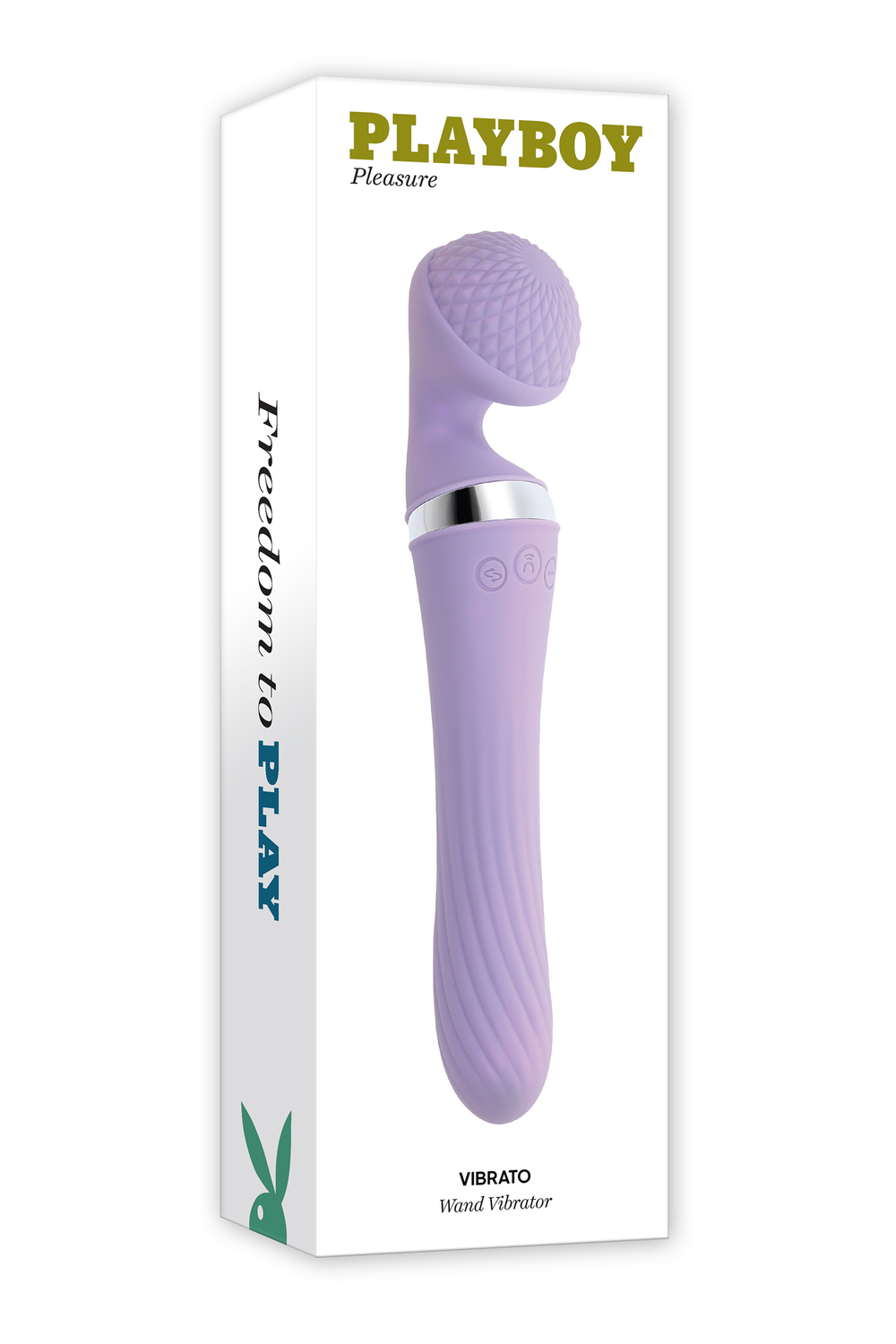Vibrator Playboy Dual Wand Vibrato Playboy, Silicon, USB, Lila, 24 cm
