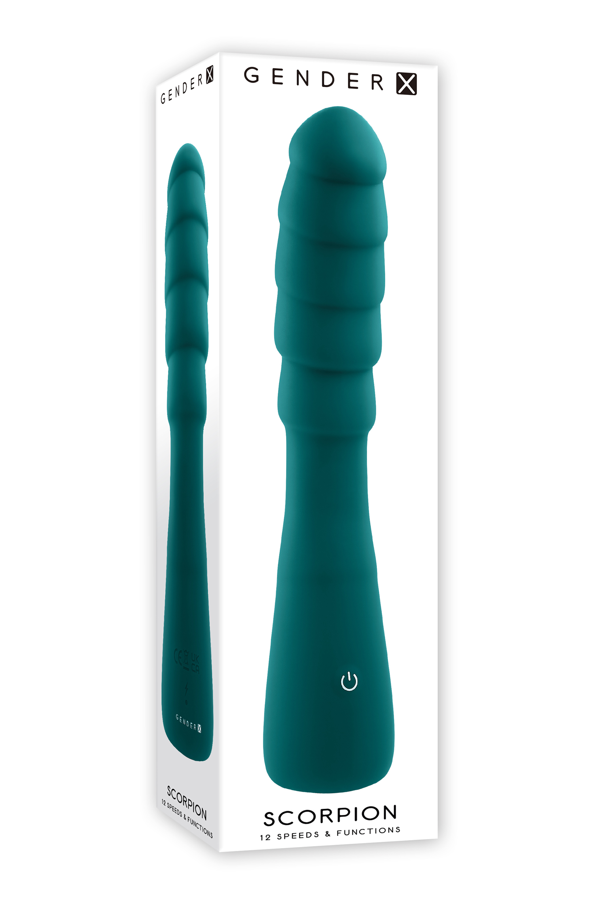 Vibrator Scorpio, 12 Moduri Vibratii, Silicon, USB, Verde, 21 cm