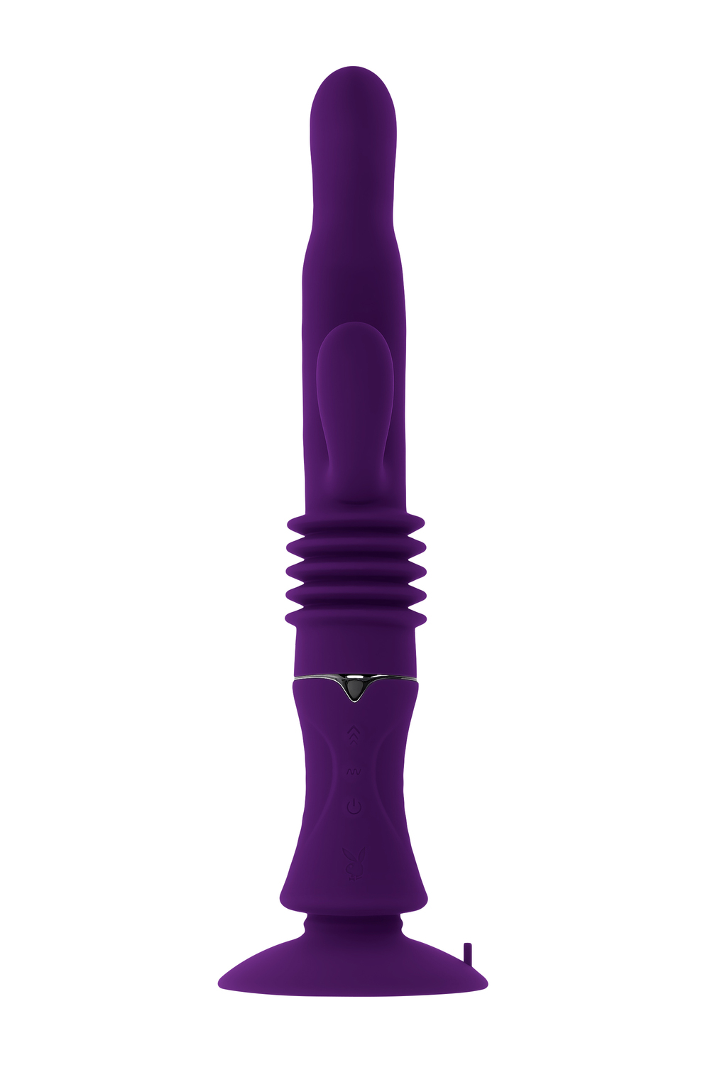 Vibrator Playboy Rabbit Thrusting Hoppy Ending, Silicone, USB, Mov, 28.3 cm