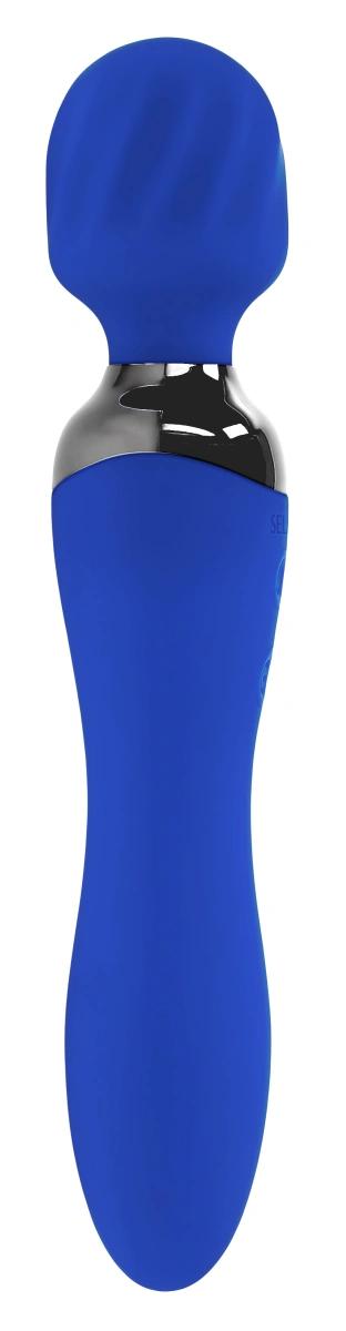 Vibrator Wand Blue Belle, 7 Moduri Vibratii, Silicon, USB, Albastru, 19.9 cm