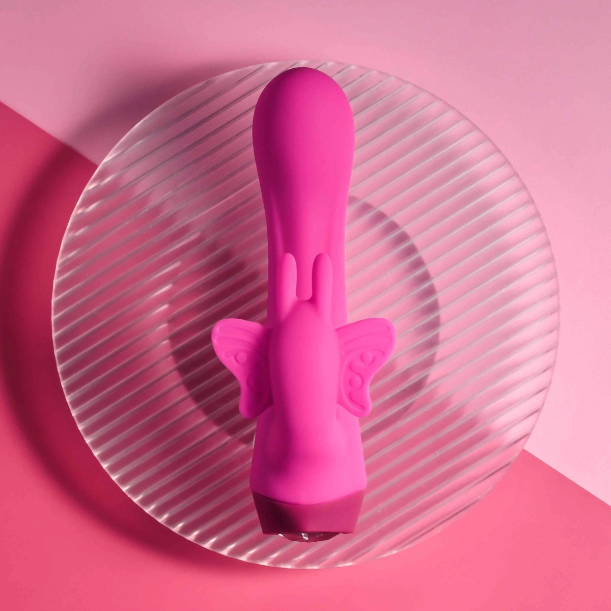 Vibrator Butterfly Love, 10 Moduri Vibratii, Silicon, USB, Roz, 13.8 cm