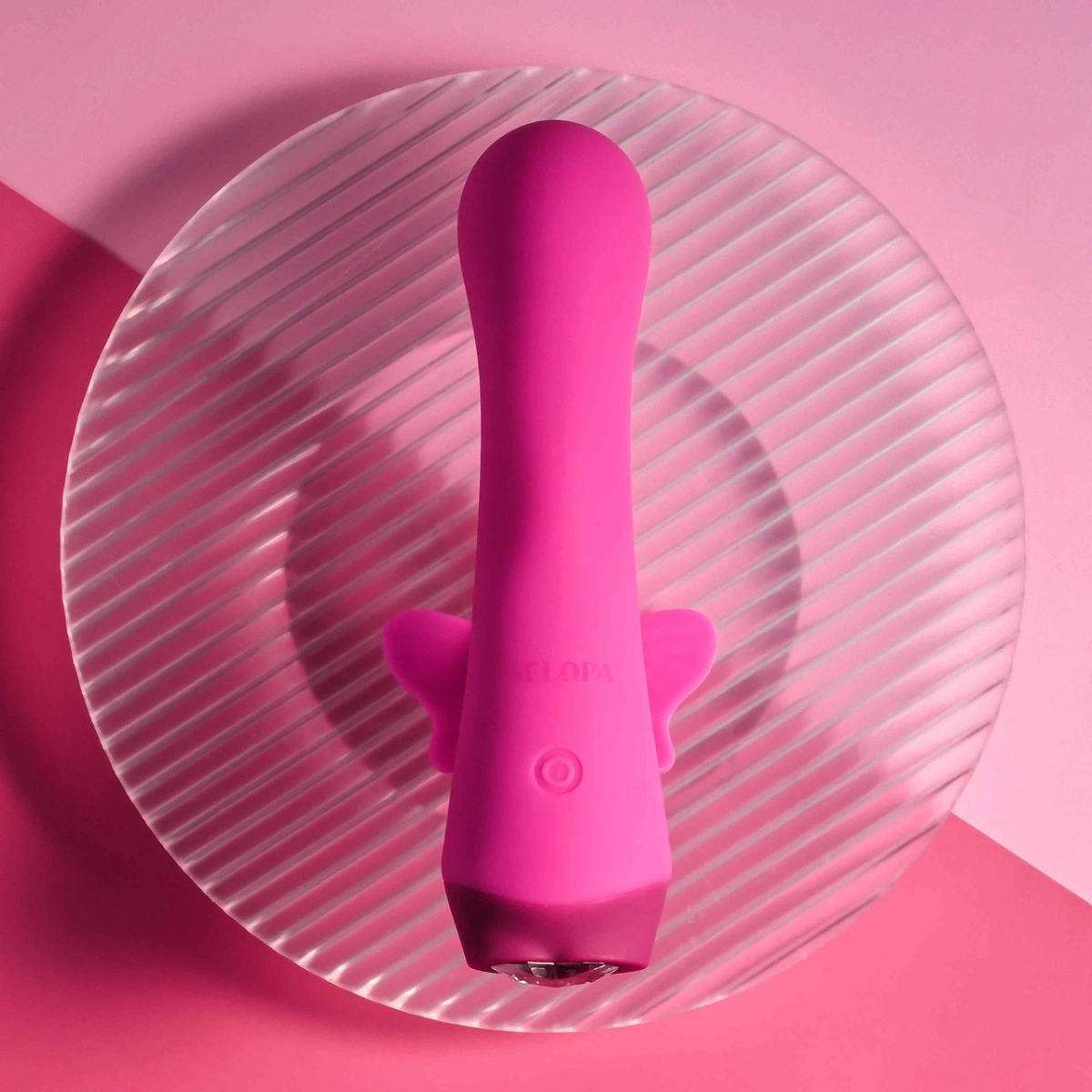 Vibrator Butterfly Love, 10 Moduri Vibratii, Silicon, USB, Roz, 13.8 cm